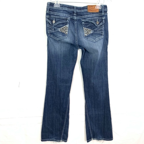 VIGOSS BOOT CUT Studded Distressed Stretch Jeans 5 - Picture 7 of 16